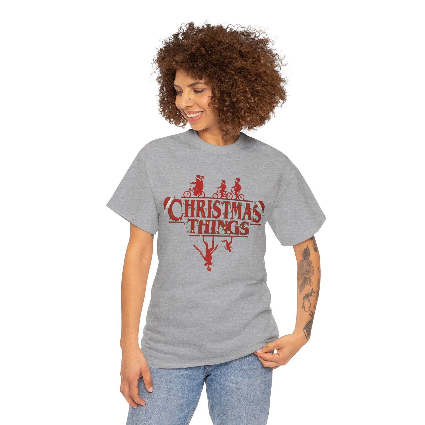 Christmas Things Retro Upside Down T-Shirt | Holiday Graphic Tee