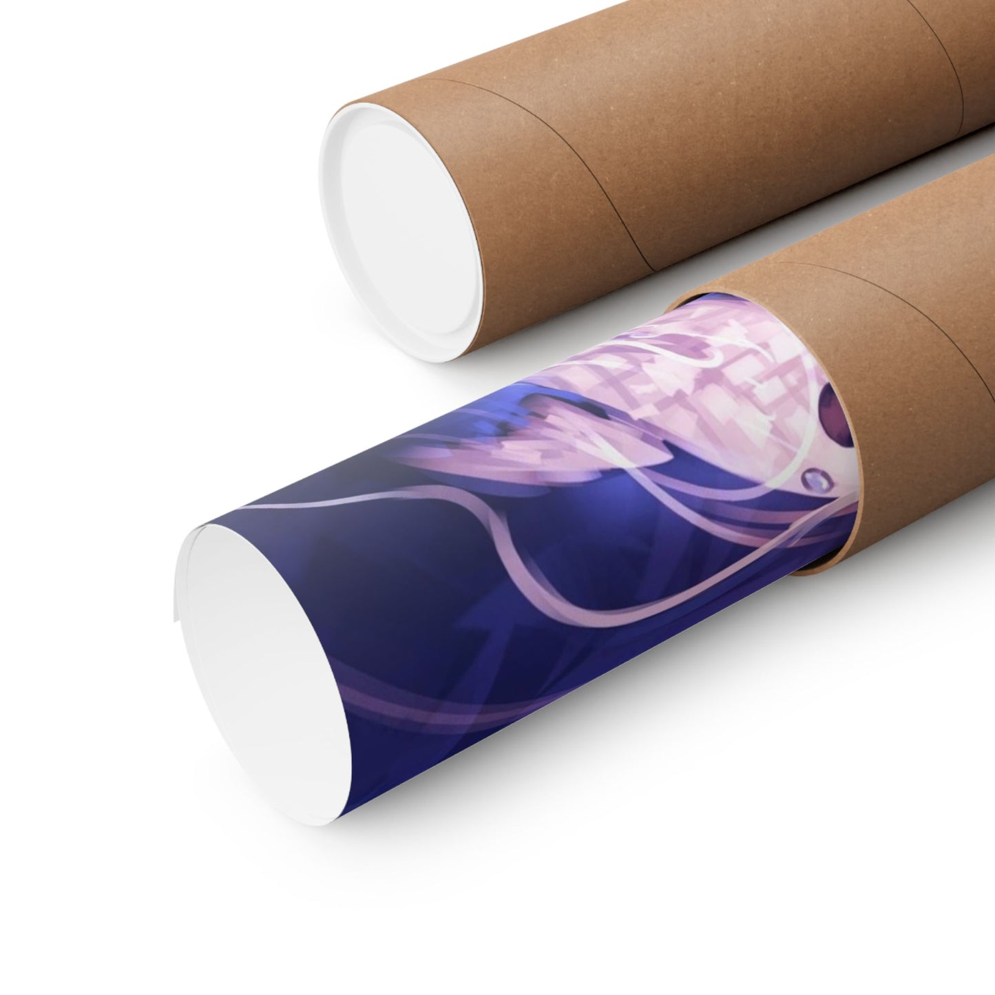 Yin Yang Koi Fish Matte Horizontal Poster | Avatar-Inspired Tui and La, Moon and Ocean Spirit