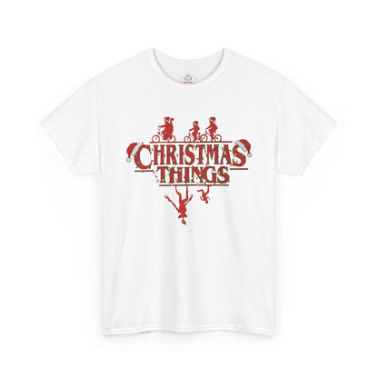 Christmas Things Retro Upside Down T-Shirt | Holiday Graphic Tee