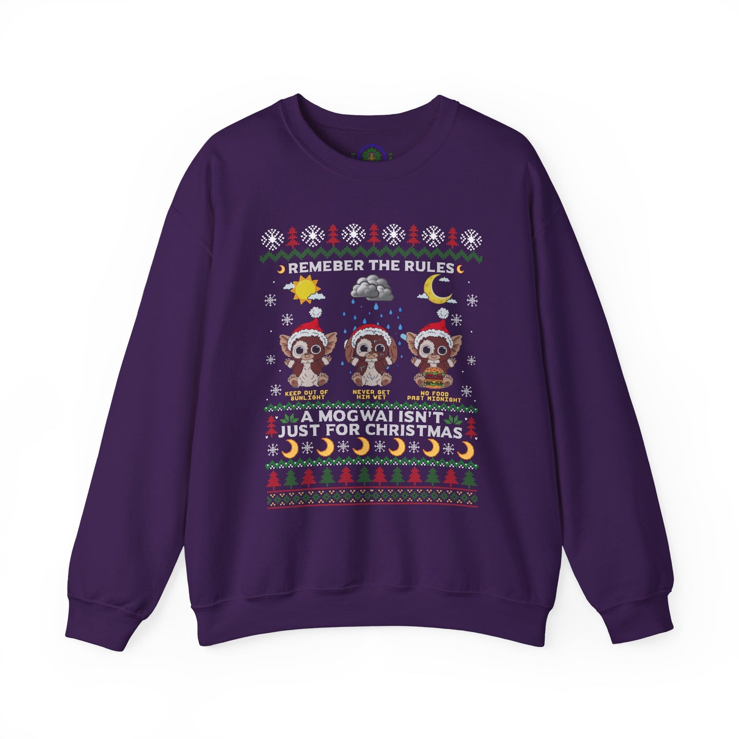 Gremlins Mogwai Ugly Christmas Sweater Crewneck Sweatshirt | Retro Holiday