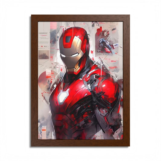 Ironman Poster, Comic Book Decor, Framed Wall Art, Marvel Art Gift, Geek Home