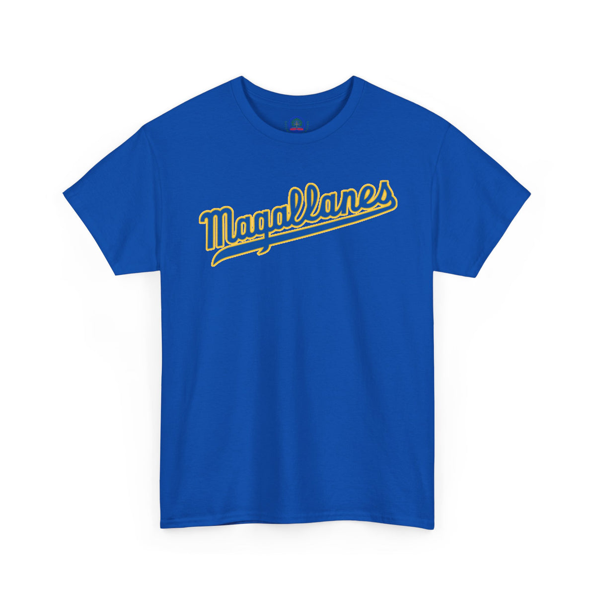 Venezuelan Navegantes del Magallanes baseball fan T-shirt, unisex softstyle, featuring team logo and vibrant navy blue design.