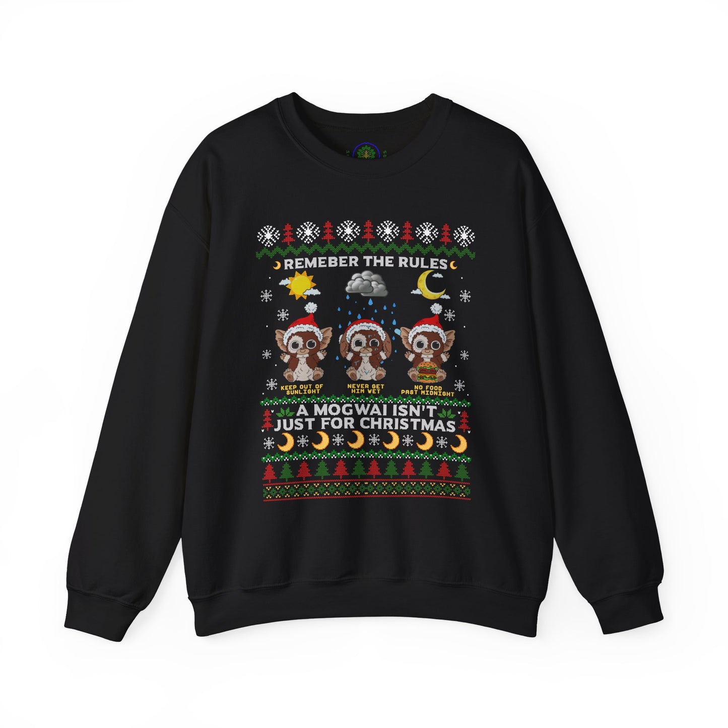 Gremlins Mogwai Ugly Christmas Sweater Crewneck Sweatshirt | Retro Holiday