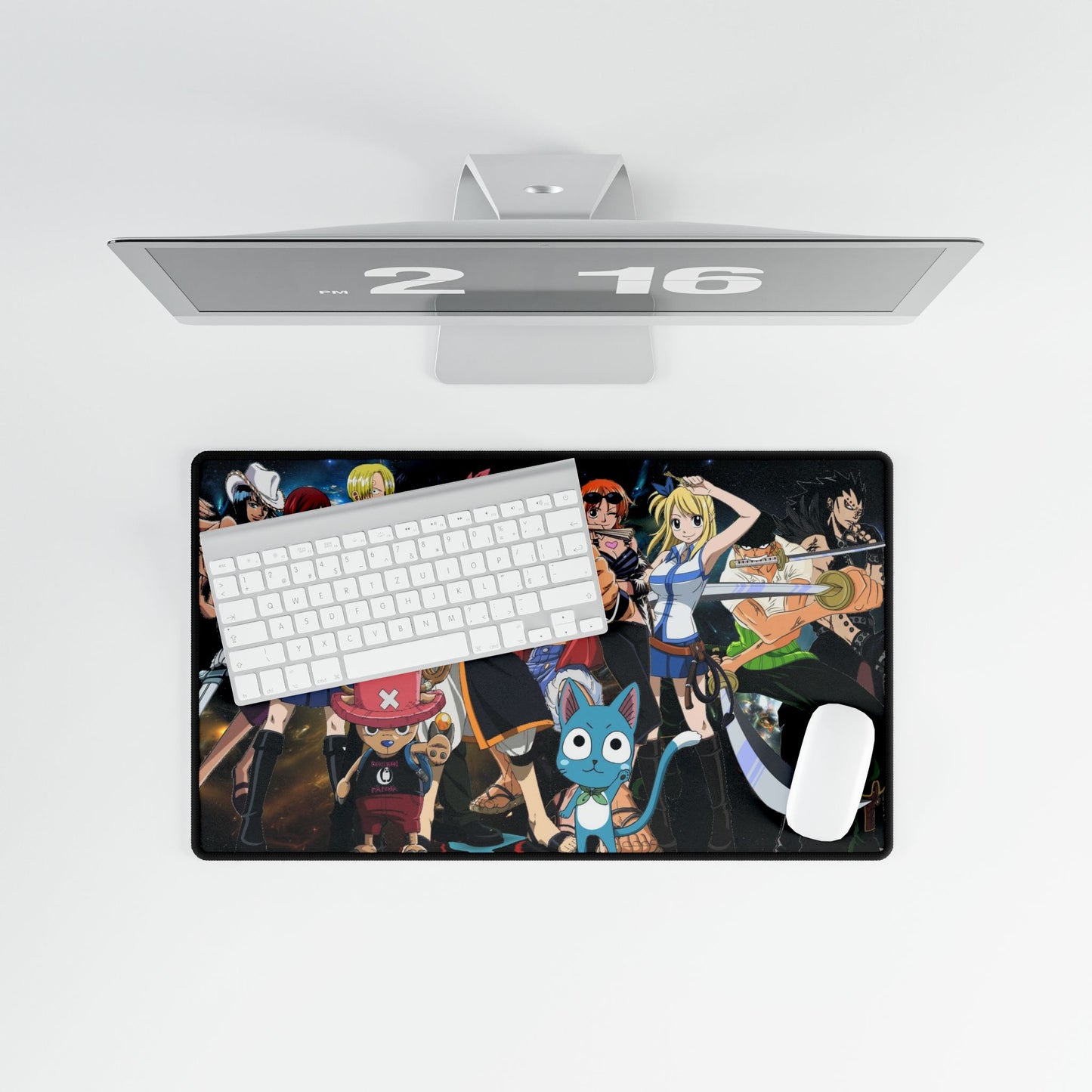 Anime-Inspired Fairy Tail & One Piece Crossover Desk Mat | Gaming Playmat