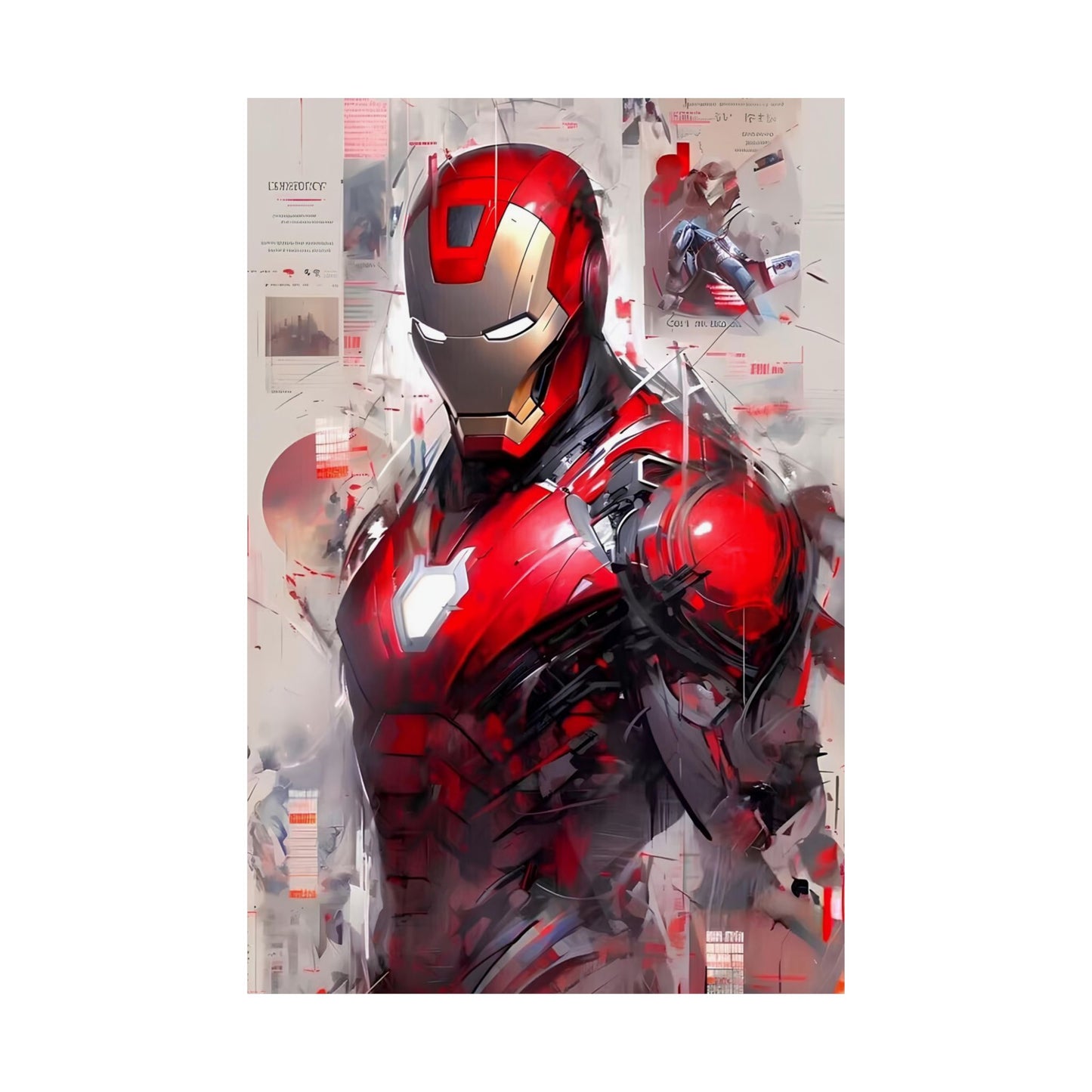 Ironman Poster, Matte Vertical Poster, Marvel Artwork, Drawing Style, Comic Book - Secondhand Readers