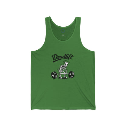 Unisex Funny Deadlift Skeleton Tank Top | Weightlifting Gym Workout Apparel