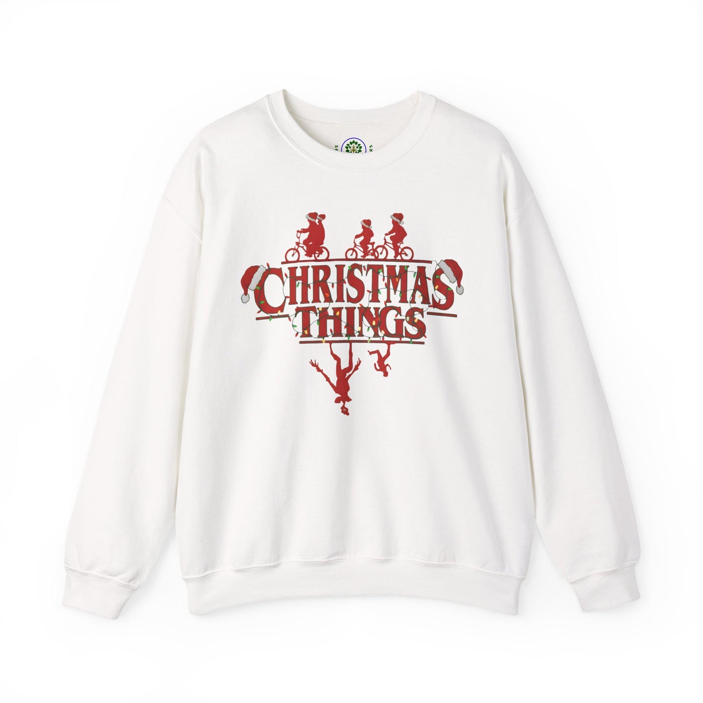 Christmas Things Sweatshirt | Stranger Style Retro Holiday Graphic  | The Upsidedown