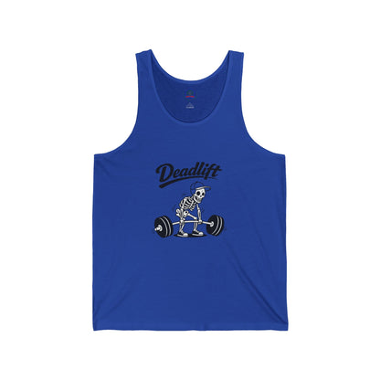 Unisex Funny Deadlift Skeleton Tank Top | Weightlifting Gym Workout Apparel