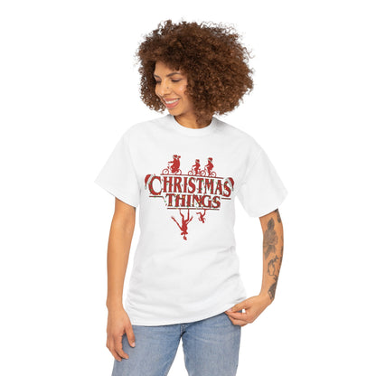 Christmas Things Retro Upside Down T-Shirt | Holiday Graphic Tee