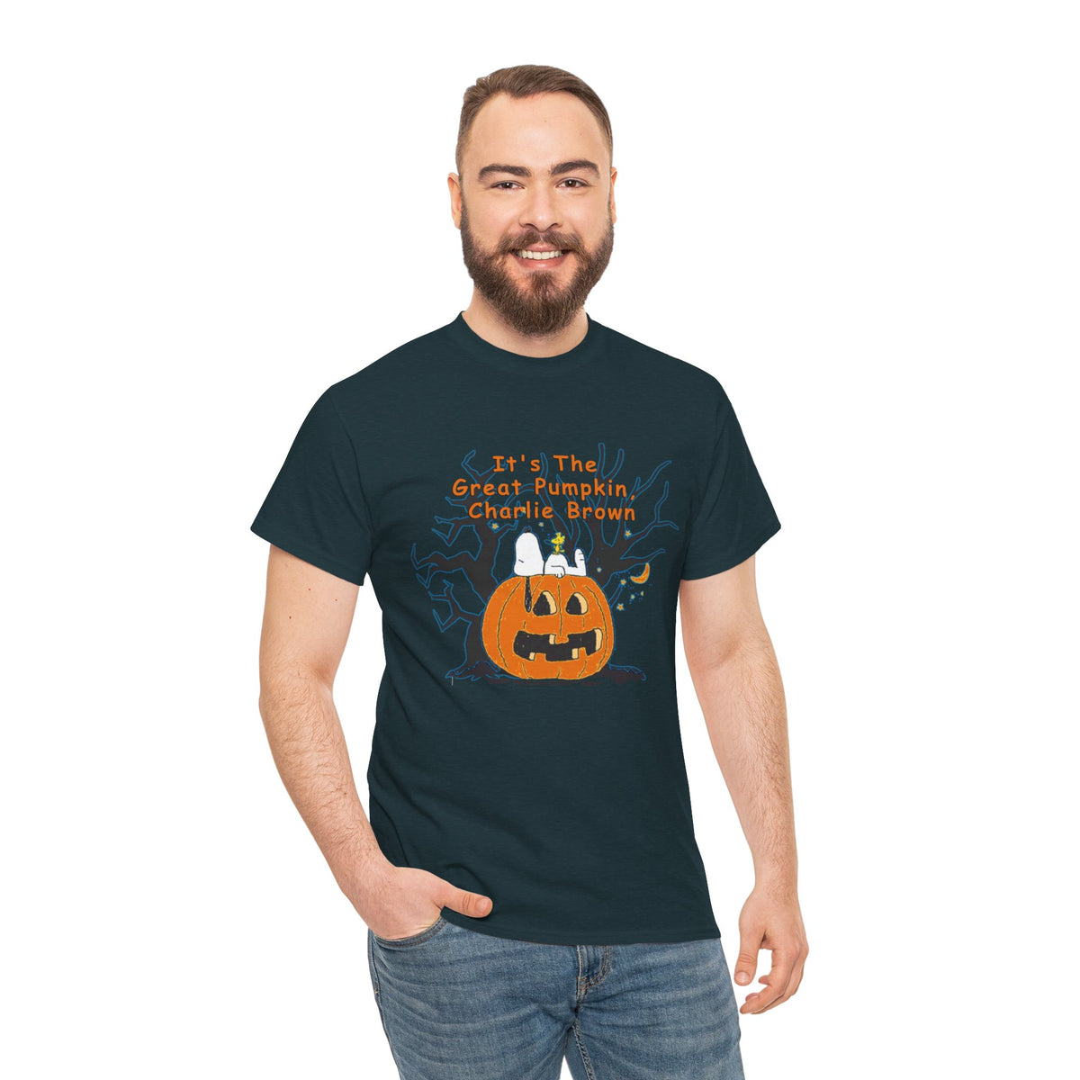 Pumpkin Tee, Spooky Fall T-Shirt, Halloween Charlie Brown Shirt, Snoopy - Secondhand Readers