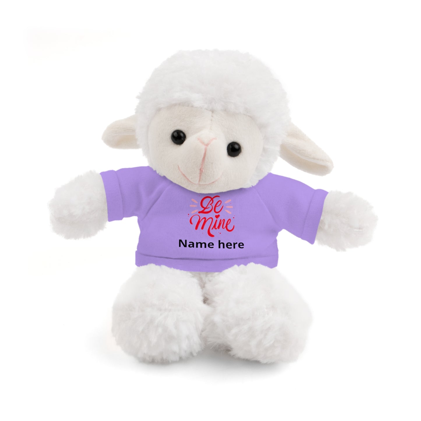 Be Mine Heart Stuffed Animal with Tee, Personalized Name Valentine Plush