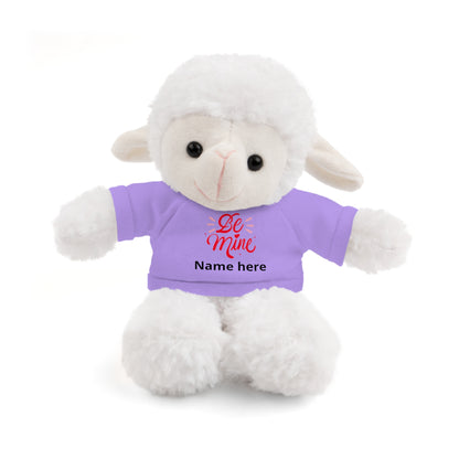 Be Mine Heart Stuffed Animal with Tee, Personalized Name Valentine Plush