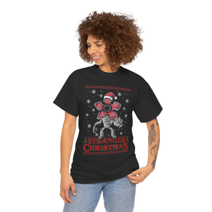 Stranger Christmas Demogorgon Tee | Holiday Horror T-Shirt Retro