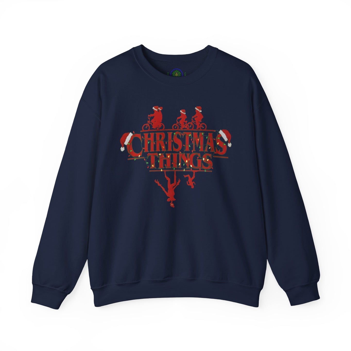 Christmas Things Sweatshirt | Stranger Style Retro Holiday Graphic  | The Upsidedown