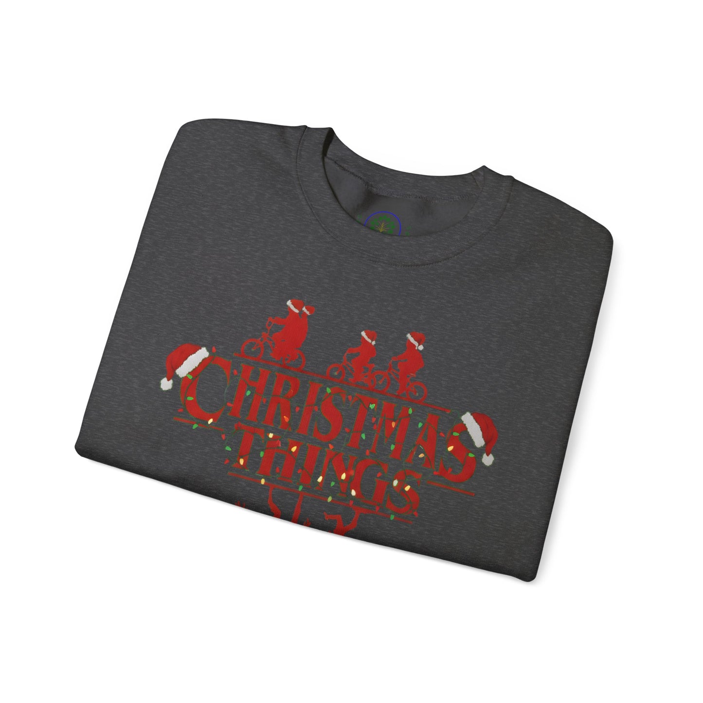 Christmas Things Sweatshirt | Stranger Style Retro Holiday Graphic  | The Upsidedown