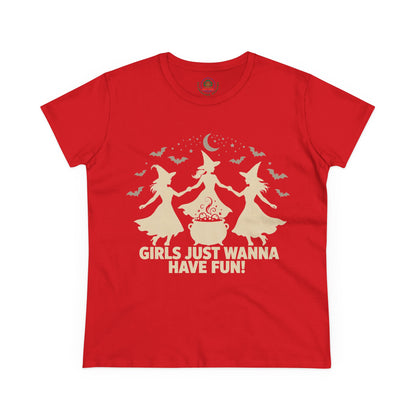 Girls Just Wanna Have Fun, Witch Dance Halloween Shirt, Womens Tee
