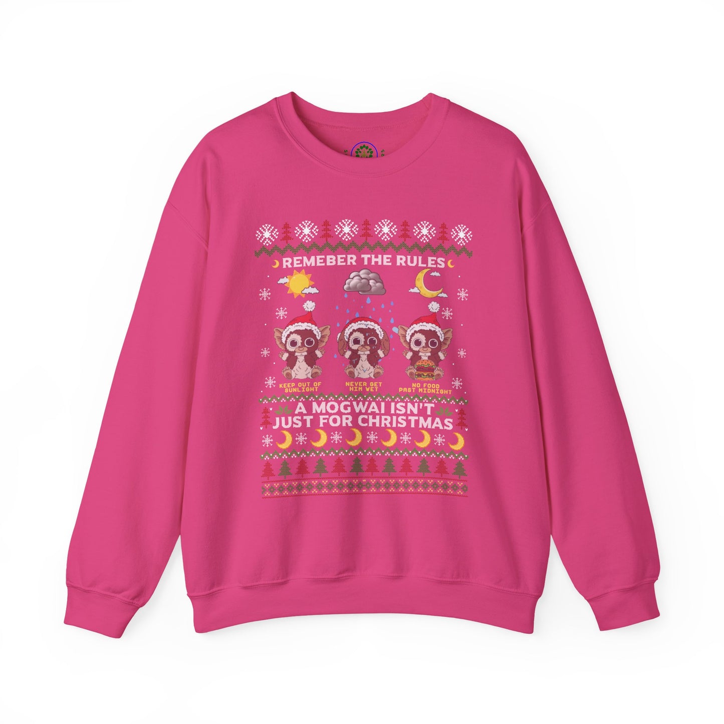 Gremlins Mogwai Ugly Christmas Sweater Crewneck Sweatshirt | Retro Holiday