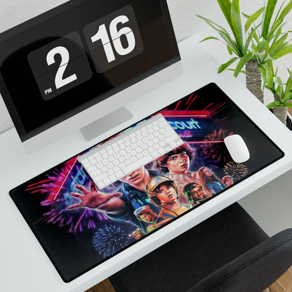 Stranger Things Inspired Desk Mat, Starcourt Mall, Gamer Geek Playmat, Retro Style, MTG TCG, Gaming Accessories