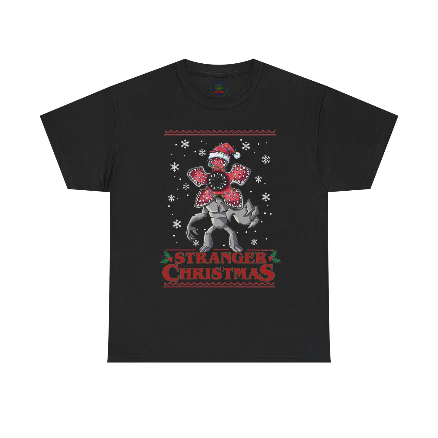 Stranger Christmas Demogorgon Tee | Holiday Horror T-Shirt Retro