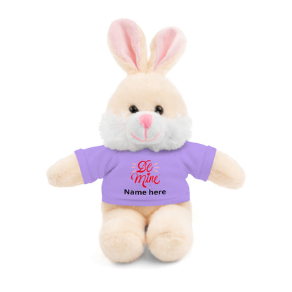Be Mine Heart Stuffed Animal with Tee, Personalized Name Valentine Plush