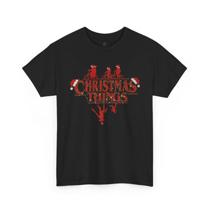 Christmas Things Retro Upside Down T-Shirt | Holiday Graphic Tee