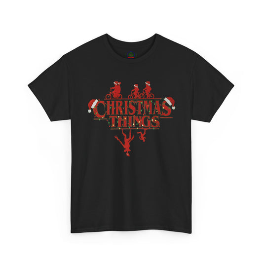 Christmas Things Retro Upside Down T-Shirt | Holiday Graphic Tee