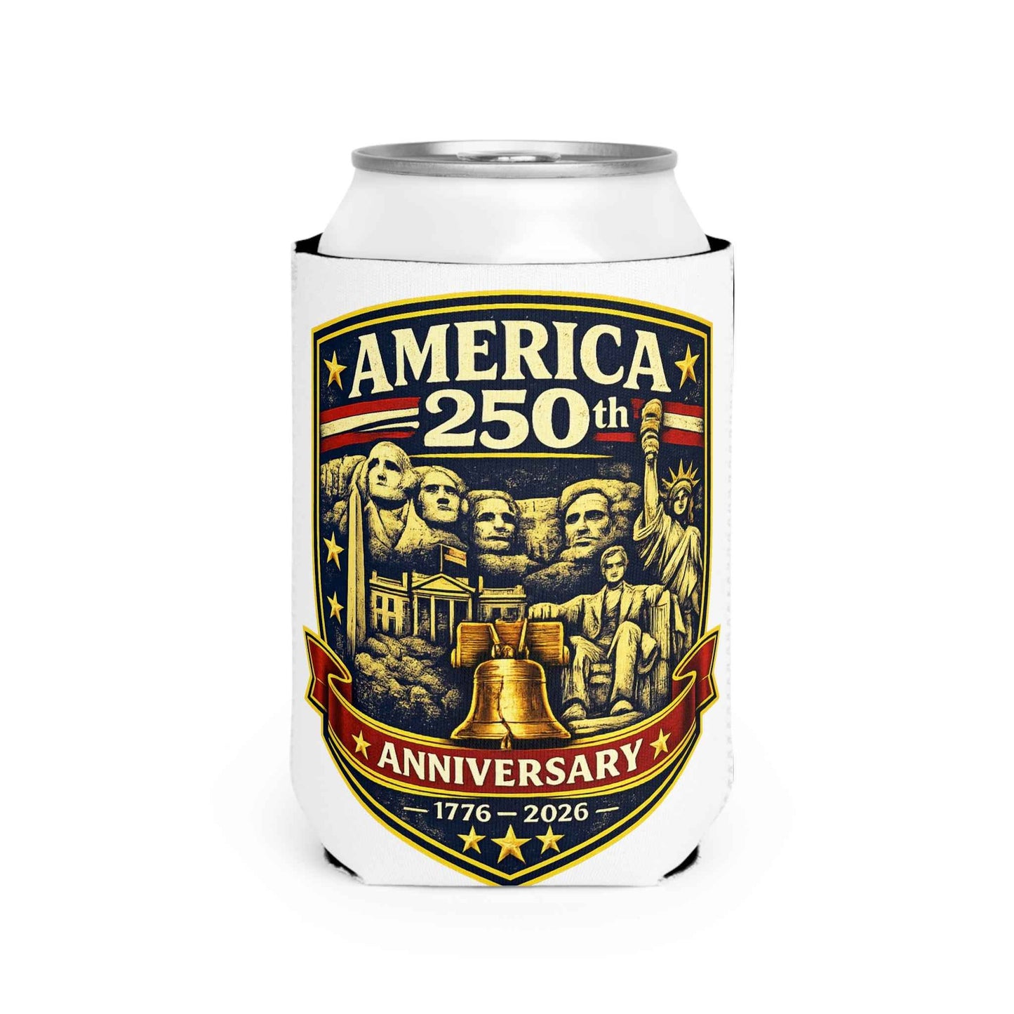 America 250th Anniversary Patriotic Can Cooler Sleeve | USA 250th