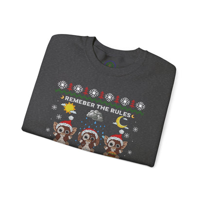 Gremlins Mogwai Ugly Christmas Sweater Crewneck Sweatshirt | Retro Holiday