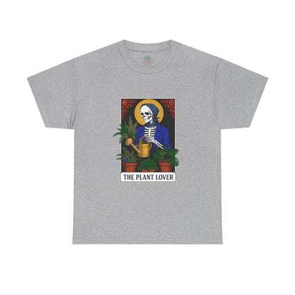 Plant lover T-shirt featuring tarot card design, perfect for plant enthusiasts and fans of humorous, creative plant-themed apparel.