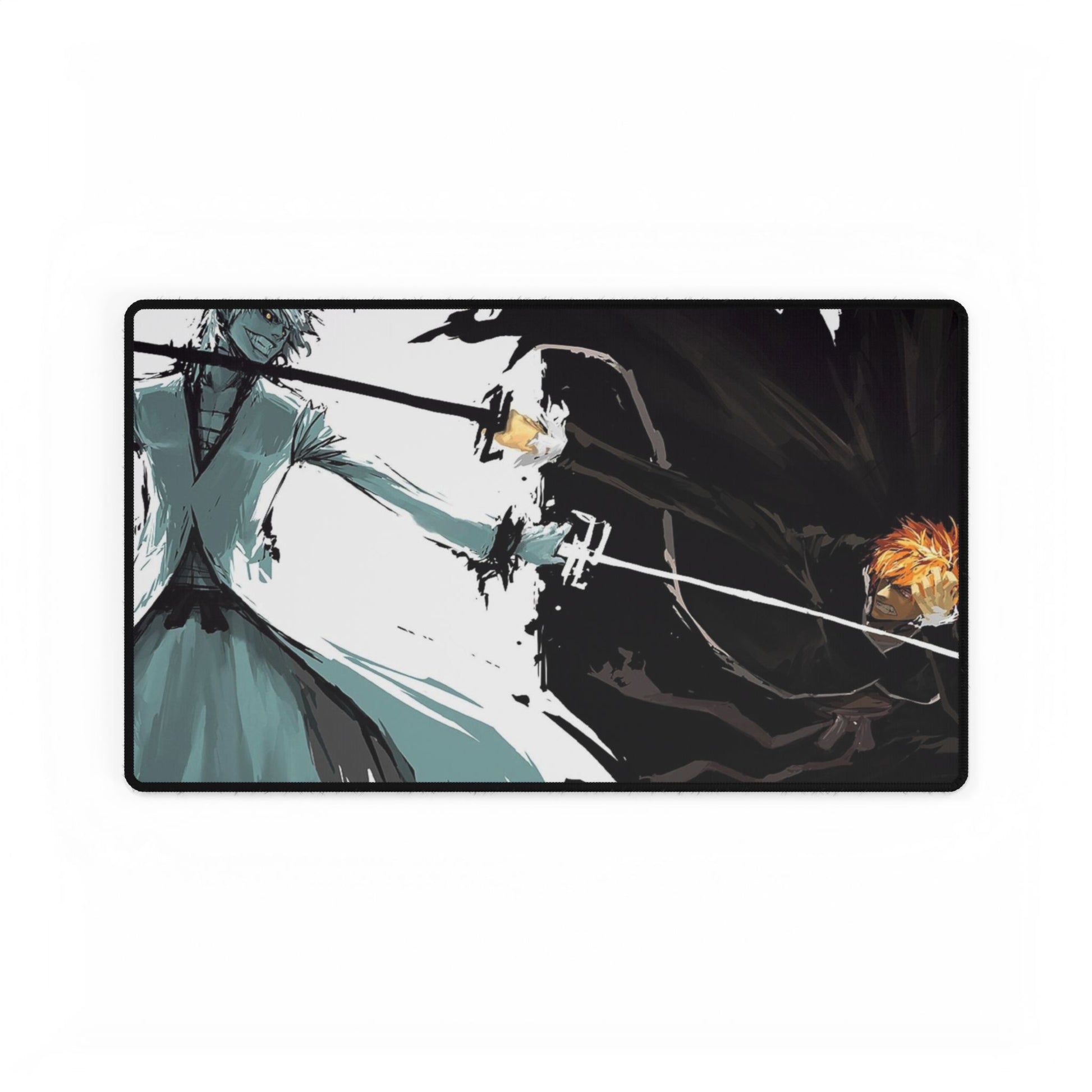Anime inspired Ichigo vs Ichigo Shinigami substitute desk mat and gaming mouse pad featuring detailed character artwork.