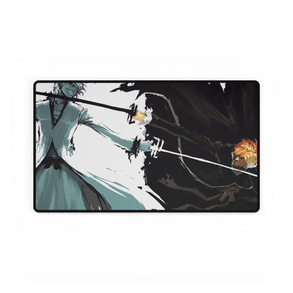 Anime inspired Ichigo vs Ichigo Shinigami substitute desk mat and gaming mouse pad featuring detailed character artwork.