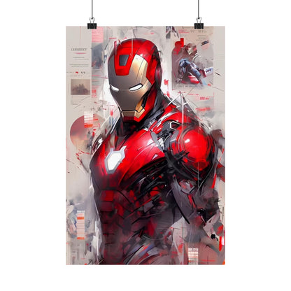 Ironman Poster, Matte Vertical Poster, Marvel Artwork, Drawing Style, Comic Book - Secondhand Readers