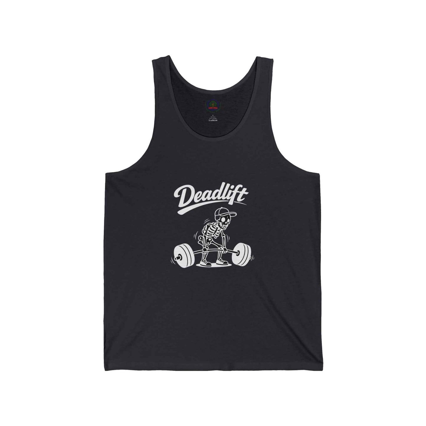 Unisex Funny Deadlift Skeleton Tank Top | Weightlifting Gym Workout Apparel