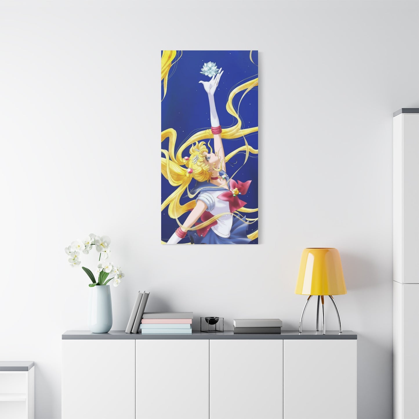 Canvas Print, Sailor Moon Silver Crystal, Matte Wall Art, Home Decor, Anime