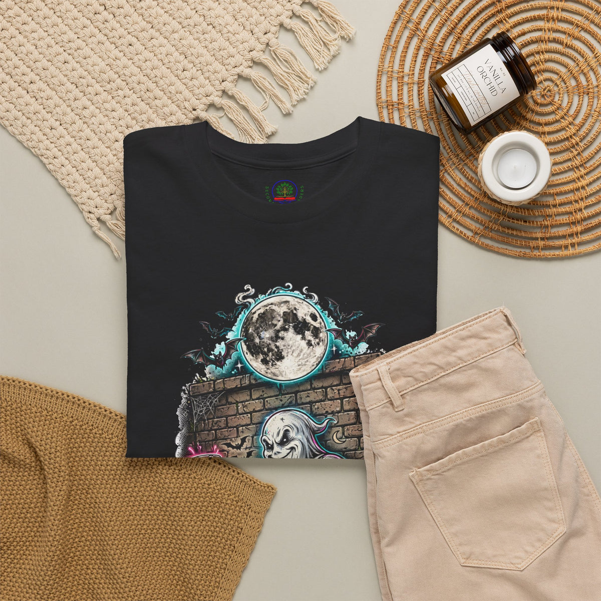 Funny Ghost Graphic Tee — "I'm Here for the Boos" Halloween T-Shirt