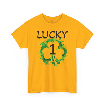 Lucky 1 St. Patrick's Day Clover T-Shirt | Irish Shamrock Design