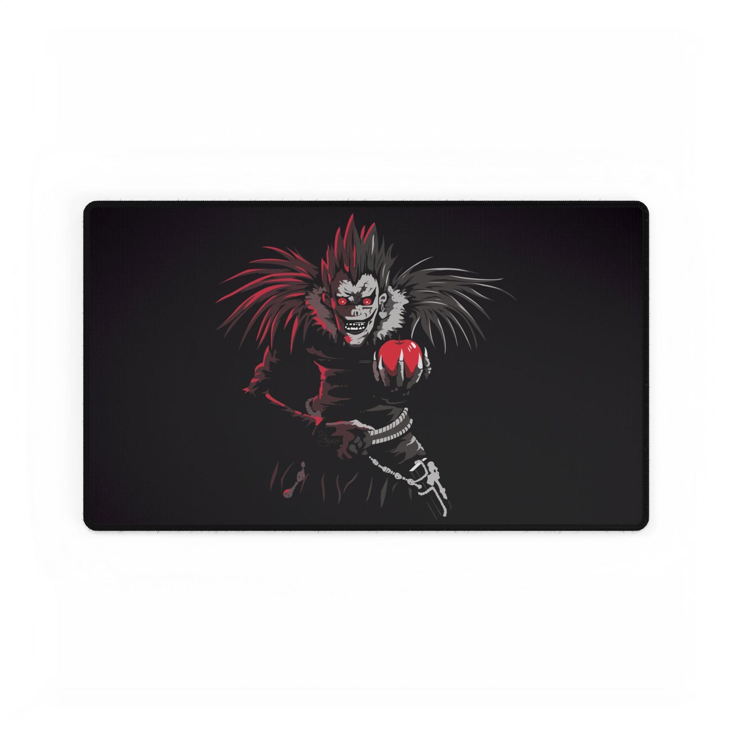 Ryuk Shinigami desk mat featuring anime-inspired design, ideal for home decor and gaming setups, from Printify.
