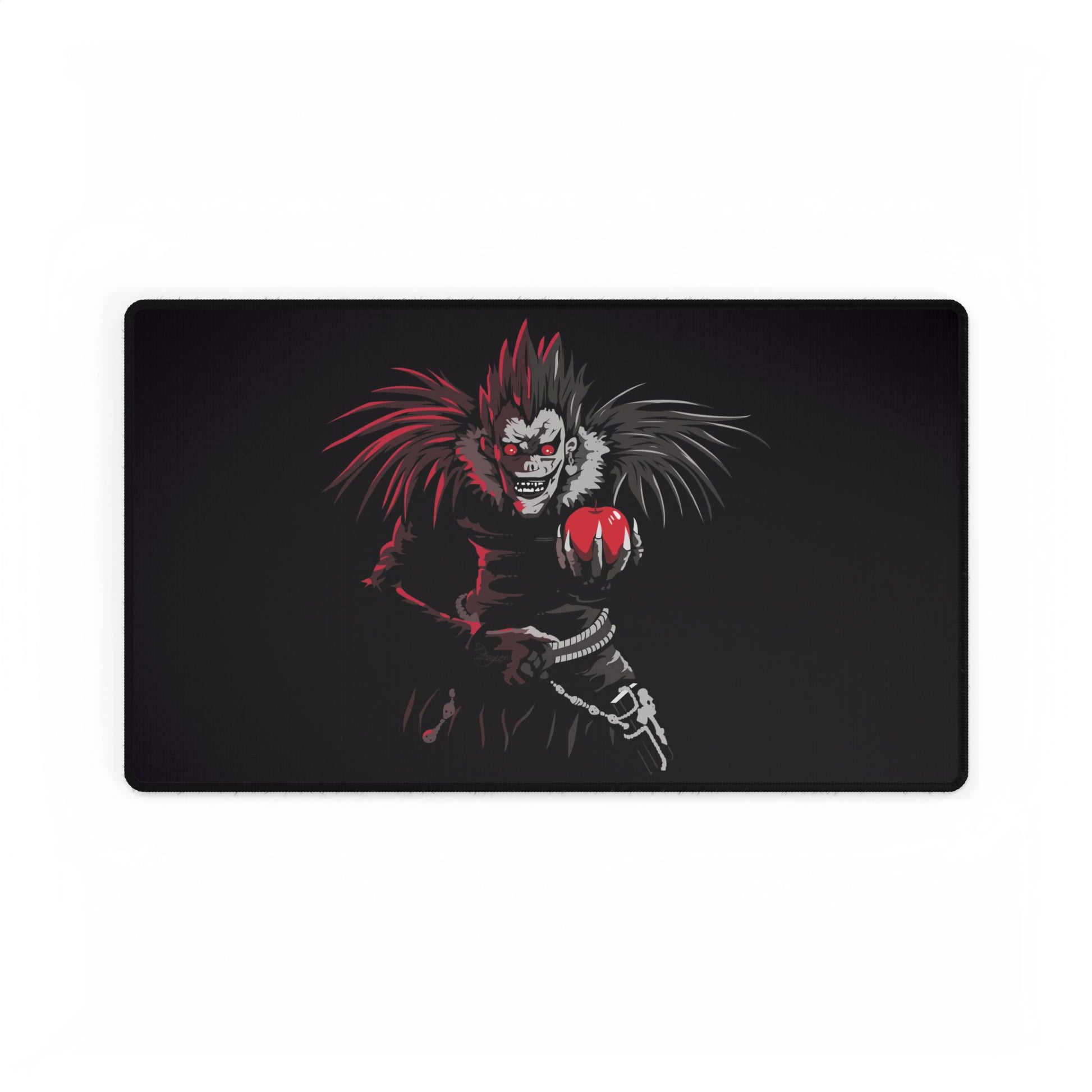 Ryuk Shinigami desk mat featuring anime-inspired design, ideal for home decor and gaming setups, from Printify.