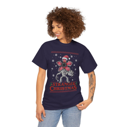 Stranger Christmas Demogorgon Tee | Holiday Horror T-Shirt Retro