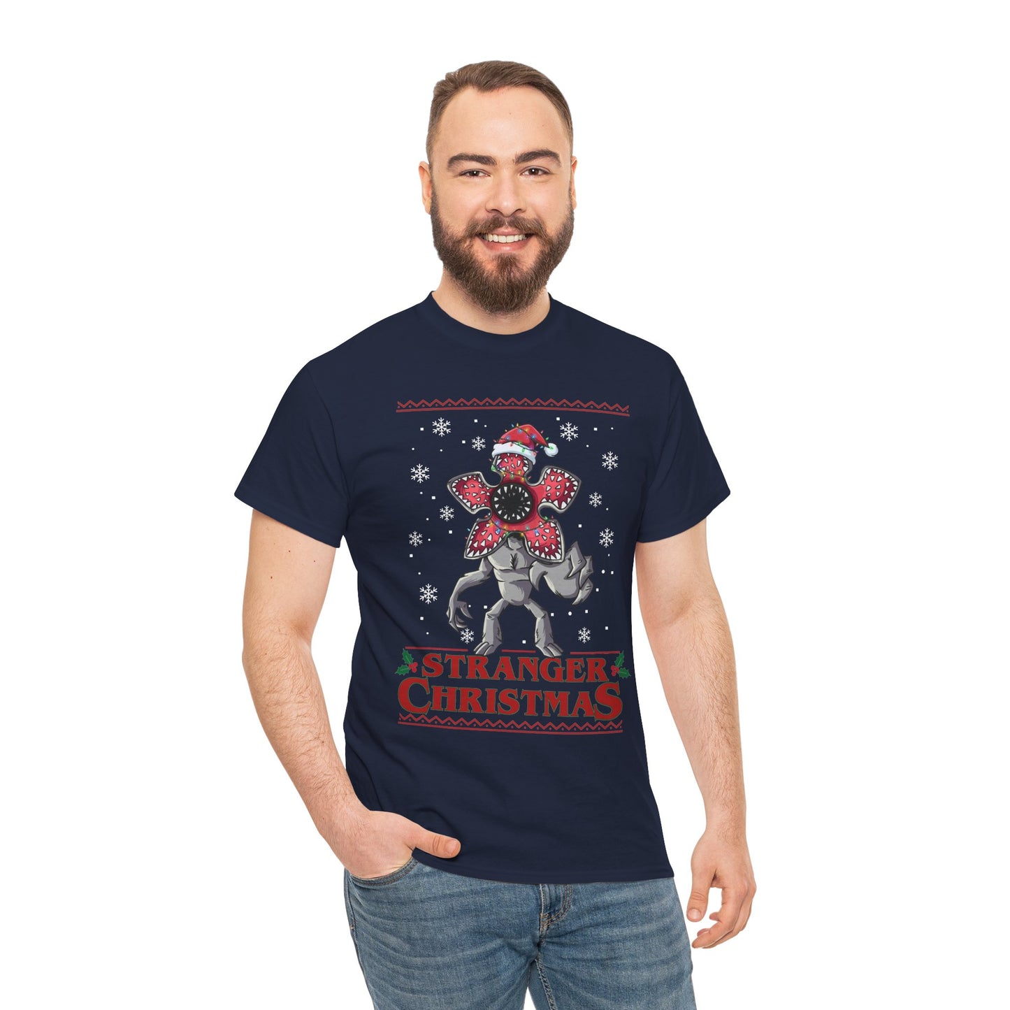 Stranger Christmas Demogorgon Tee | Holiday Horror T-Shirt Retro