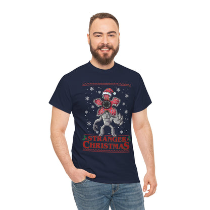 Stranger Christmas Demogorgon Tee | Holiday Horror T-Shirt Retro