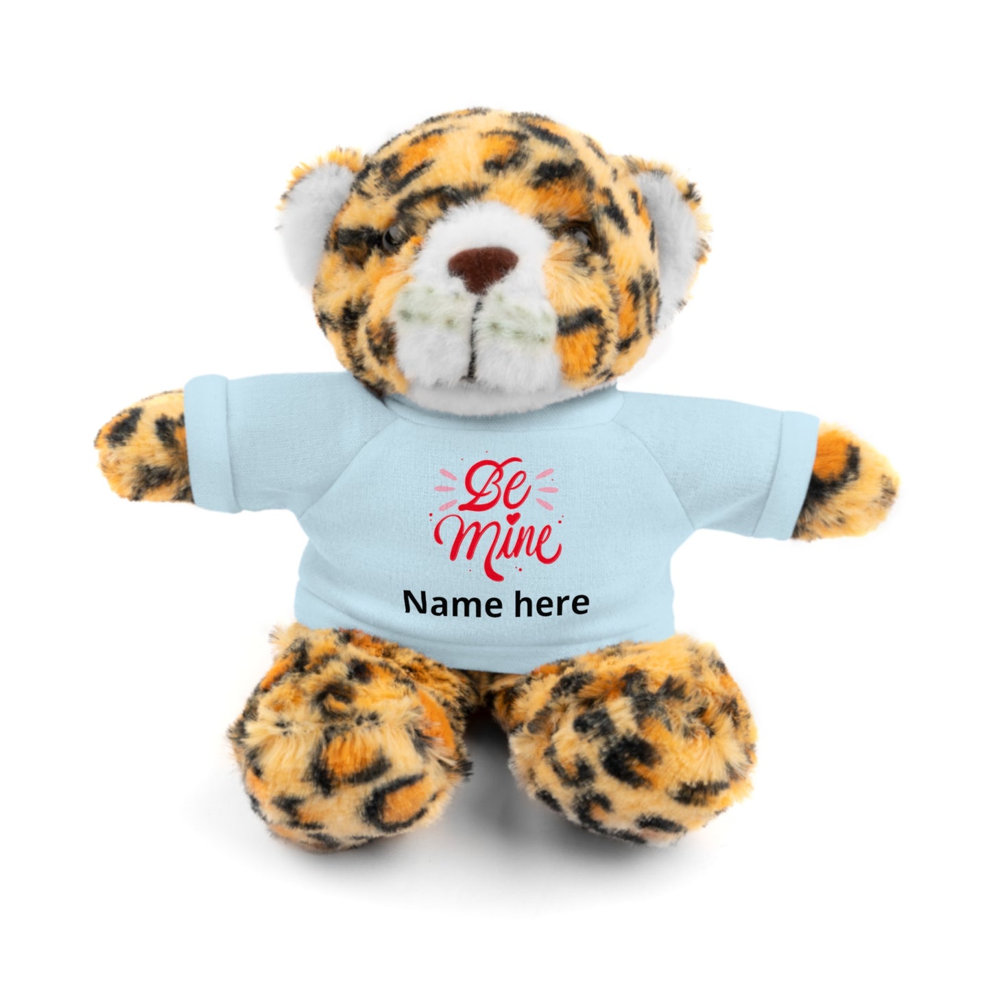 Be Mine Heart Stuffed Animal with Tee, Personalized Name Valentine Plush