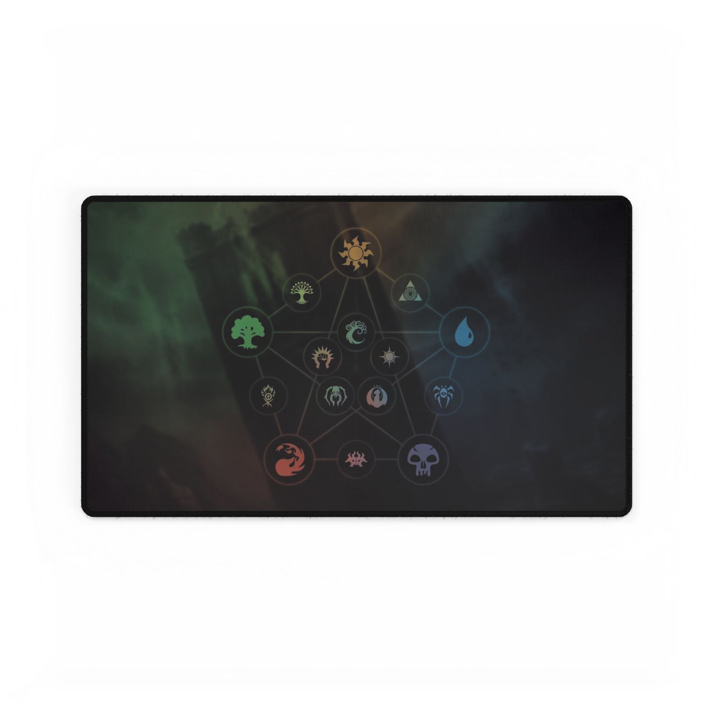 Magic Gathering Playmat, Guilds Mana Combinations Desk Mat - Gamer Gift, Table