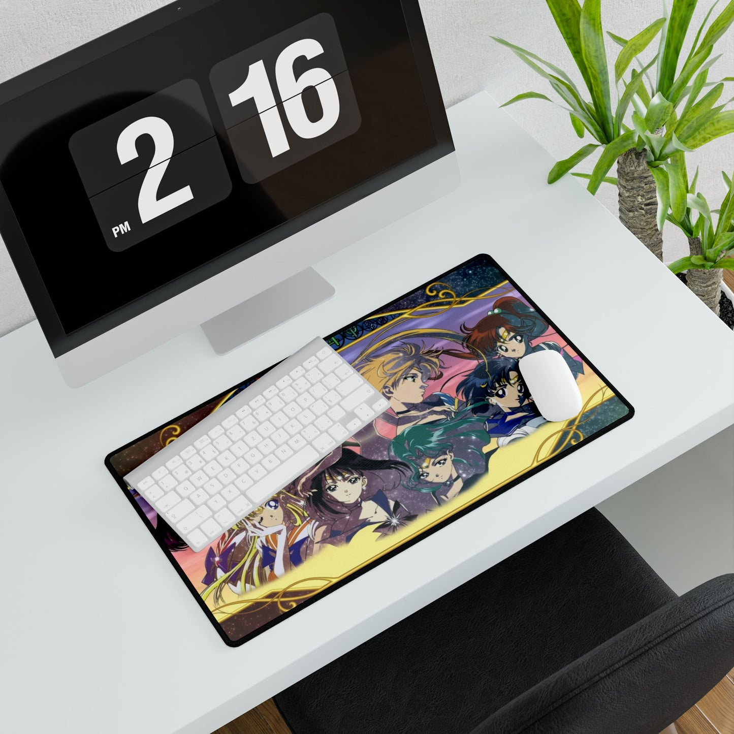Sailor Guardians Anime Artwork Desk Mat | Sailor Moon Playmat, MTG Manga Gamer