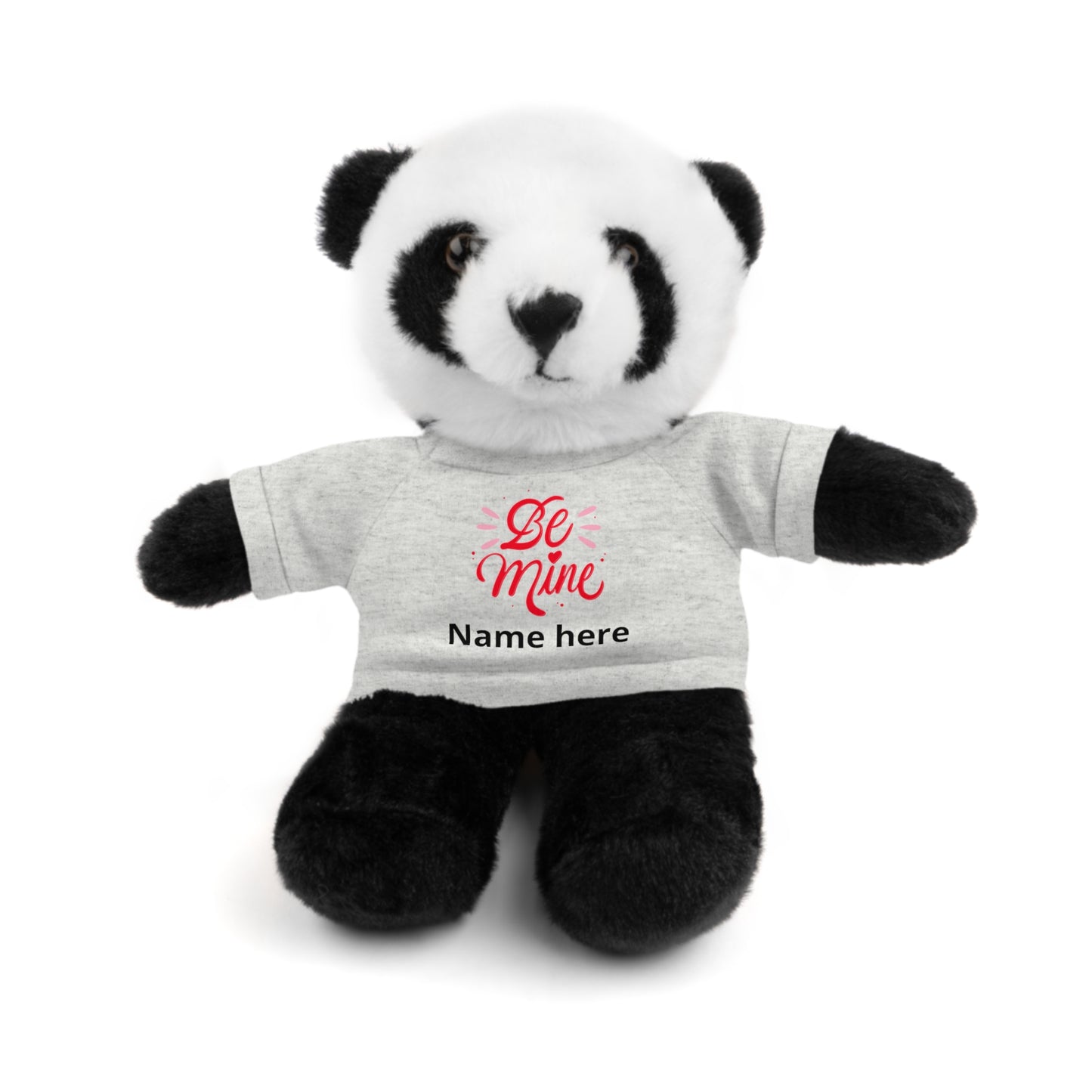 Be Mine Heart Stuffed Animal with Tee, Personalized Name Valentine Plush