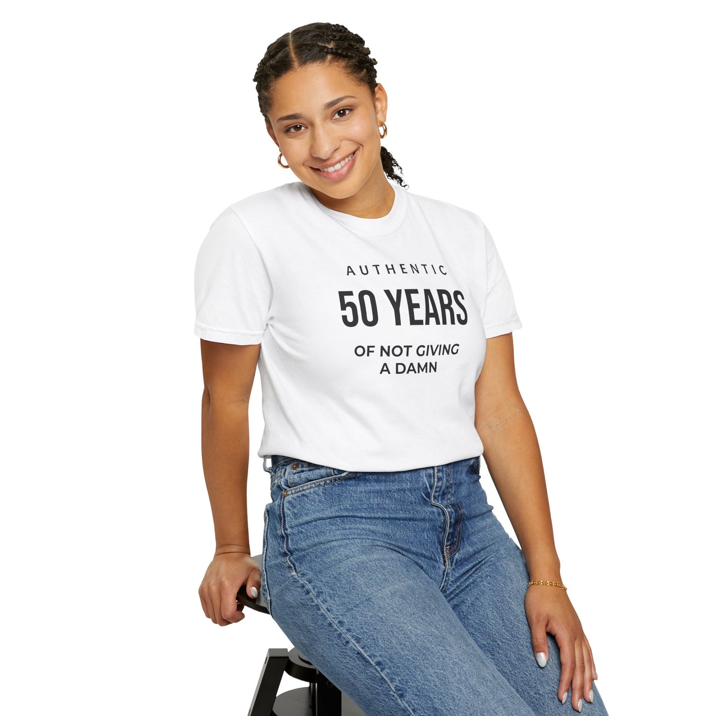 Many Years of Not Giving a Damn T-Shirt — Funny Custom Age Birthday Tee