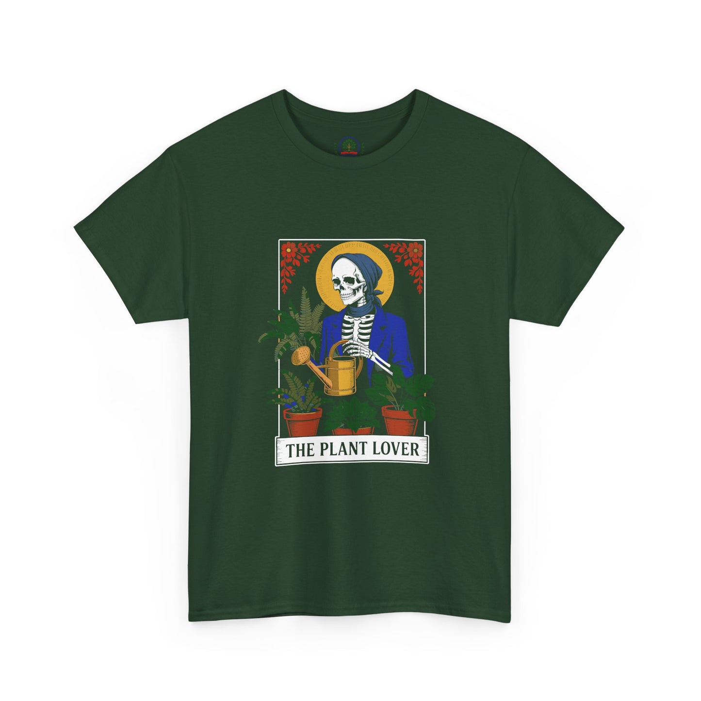 Plant lover T-shirt featuring tarot card design, perfect for plant enthusiasts and fans of humorous, creative graphic tees.