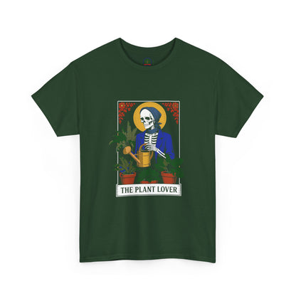 Plant lover T-shirt featuring tarot card design, perfect for plant enthusiasts and fans of humorous, creative graphic tees.