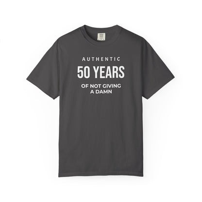Many Years of Not Giving a Damn T-Shirt — Funny Custom Age Birthday Tee