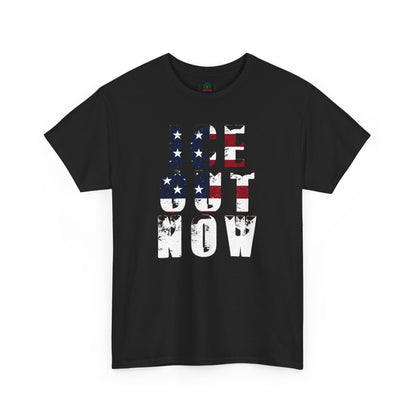 ICE OUT NOW Protest Tee, Immigration Rights Political Statement